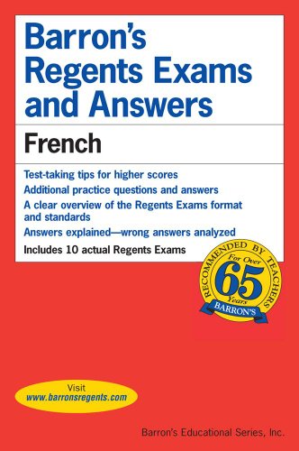 Beispielbild fr Barron's Regents Exams and Answers: French zum Verkauf von Better World Books