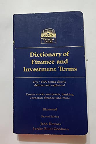 Beispielbild fr Dictionary of Finance and Investment Terms zum Verkauf von Wonder Book