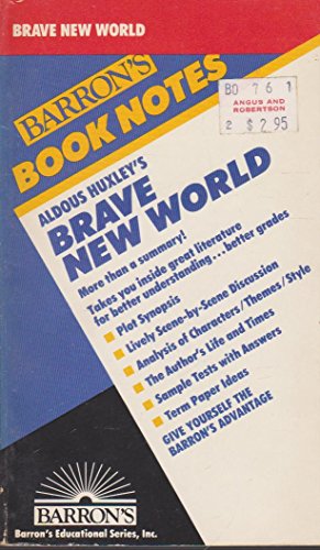 Imagen de archivo de Aldous Huxley's Brave New World (Barron's Book Notes) a la venta por Discover Books