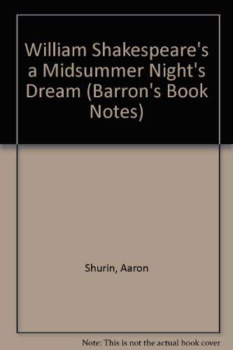 Beispielbild fr William Shakespeare's a Midsummer Night's Dream (Barron's Book Notes) zum Verkauf von HPB-Ruby