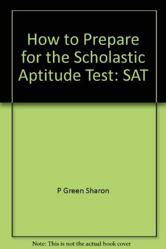 9780812037234: How to Prepare for the Scholastic Aptitude Test: SAT