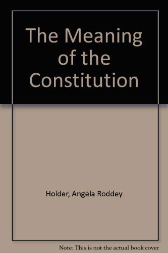 Beispielbild fr The Meaning of the Constitution zum Verkauf von SecondSale