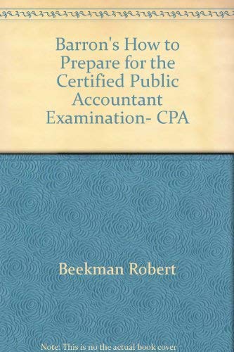 Imagen de archivo de Barron's how to prepare for the certified public accountant examination, CPA a la venta por medimops