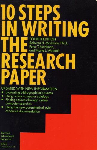 Stock image for 10 Steps in Writing the Research Paper Fourth Edition for sale by Inga's Original Choices