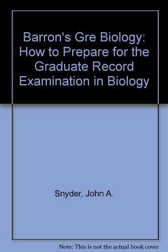 Stock image for Barron*s Gre Biology: How to Prepare for the Graduate Record Examination in Biology for sale by dsmbooks