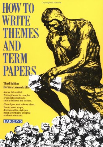 Imagen de archivo de How to Write Themes and Term Papers a la venta por Better World Books: West