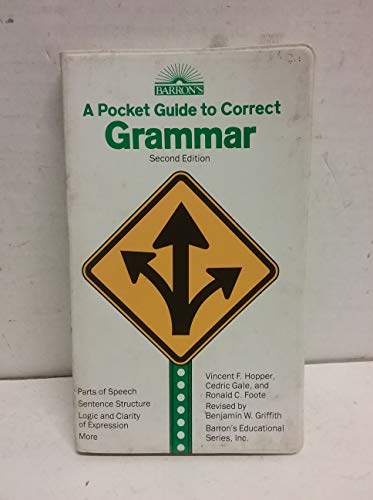 Imagen de archivo de A Pocket Guide to Correct Grammar (Barron's Educational Series) a la venta por HPB Inc.
