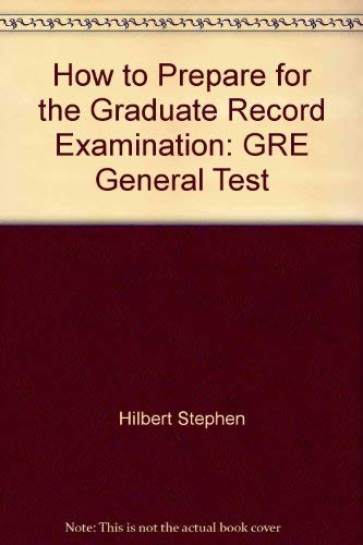 Stock image for Barron's How to Prepare for the Graduate Record Examination - GRE : General Test for sale by Top Notch Books