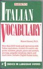 Beispielbild fr Italian Vocabulary zum Verkauf von Wonder Book