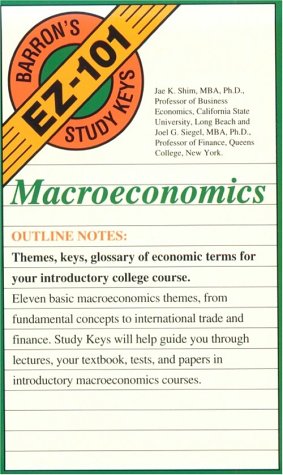 Beispielbild fr Macroeconomics (Barron's Ez-101 Study Keys) zum Verkauf von Wonder Book