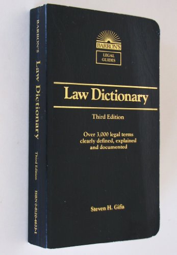 Stock image for Law Dictionary: Barron's Legal Guides for sale by OddReads