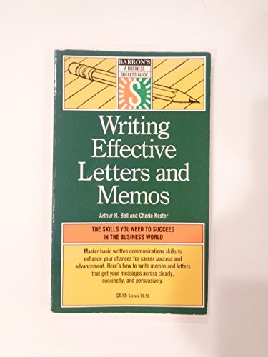 Stock image for Writing Effective Letters and Memos (Barron's Business Success Series) for sale by Wonder Book