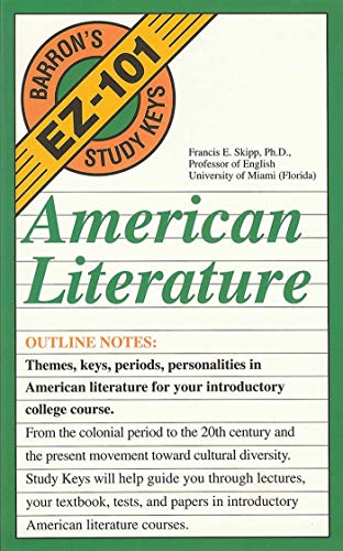 Beispielbild fr American Literature (EZ-101 Study Keys) zum Verkauf von SecondSale