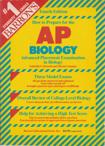 Beispielbild fr How to prepare for the AP biology advanced placement examination (Fourth Edition) zum Verkauf von Wonder Book