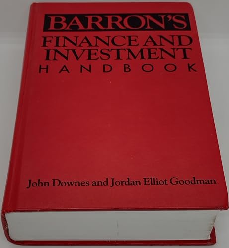 Imagen de archivo de Barron's finance and investment handbook a la venta por HPB-Diamond