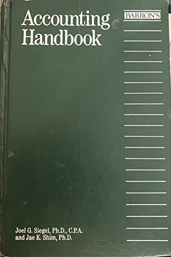 Imagen de archivo de Accounting Handbook a la venta por Better World Books