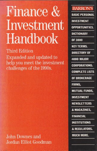 Beispielbild fr Barron's Finance and Investment Handbook zum Verkauf von HPB Inc.