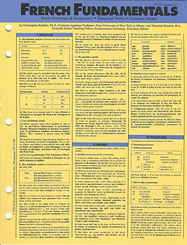 Imagen de archivo de Language Fundamentals: French (Barron's Foreign Language Fundamentals) a la venta por HPB Inc.