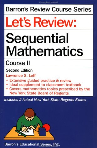Beispielbild fr Let's Review : Sequential Mathematics, Course II zum Verkauf von Better World Books