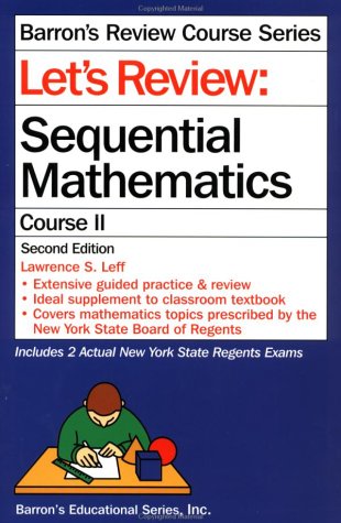 Imagen de archivo de Let's Review : Sequential Mathematics, Course II a la venta por Better World Books