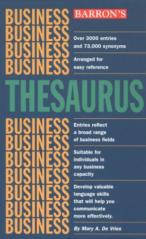 Beispielbild fr Business Thesaurus zum Verkauf von Wonder Book