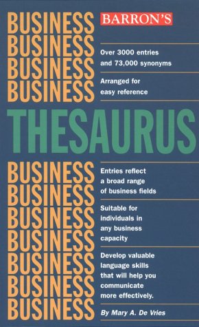 9780812093278: Business Thesaurus