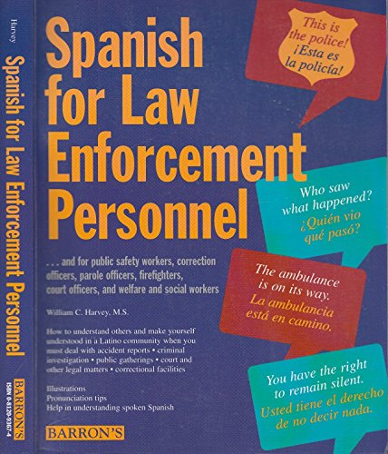 Imagen de archivo de Spanish for Law Enforcement Personnel a la venta por Once Upon A Time Books