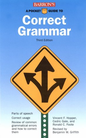 Imagen de archivo de A Pocket Guide to Correct Grammar a la venta por Wonder Book
