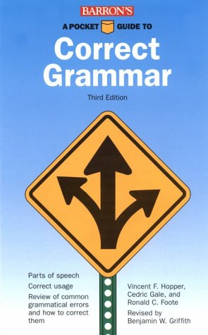 Stock image for A Pocket Guide to Correct Grammar for sale by Better World Books