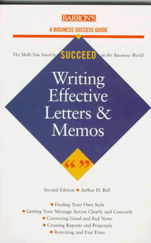 Imagen de archivo de Writing Effective Letters & Memos (Barron's Business Success Guides) a la venta por Wonder Book