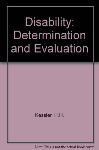 9780812101423: Disability--determination and evaluation,