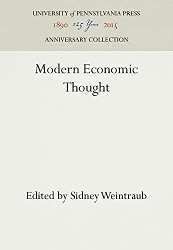 9780812211146: Modern Economic Thought Pb (Anniversary Collection)