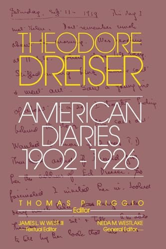 Imagen de archivo de The American Diaries, 1902-1926 (The University of Pennsylvania Dreiser Edition) a la venta por Wonder Book