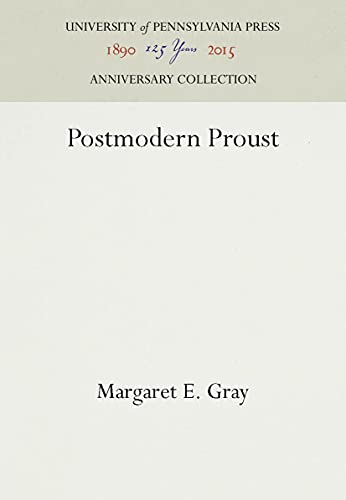 Beispielbild fr Postmodern Proust zum Verkauf von Anybook.com