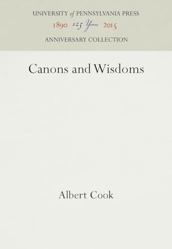 Beispielbild fr Canons and Wisdoms zum Verkauf von Wonder Book