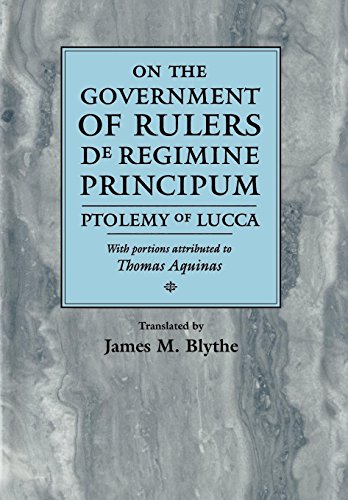 9780812233704: On the Government of Rulers: De Regimine Principum (The Middle Ages Series)
