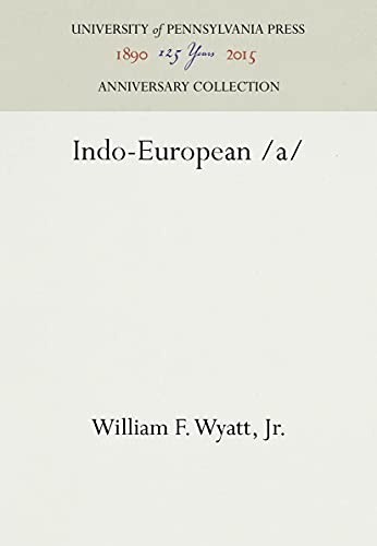 Stock image for Indo - European /a/. for sale by Eryops Books
