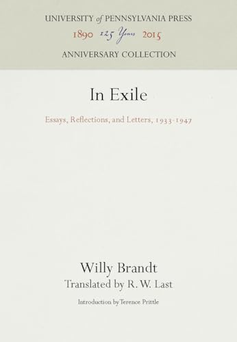 Stock image for In Exile : Essays, Reflections, and Letters, 1933-1947 for sale by Better World Books: West