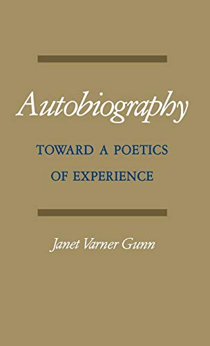 9780812278347: Autobiography: Toward a Poetics of Experience