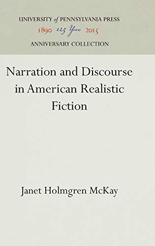 Beispielbild fr Narration and Discourse in American Realistic Fiction zum Verkauf von Bingo Used Books