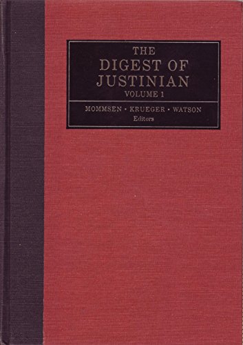 9780812279450: The Digest of Justinian (4 Volume Set) (English and Latin Edition)