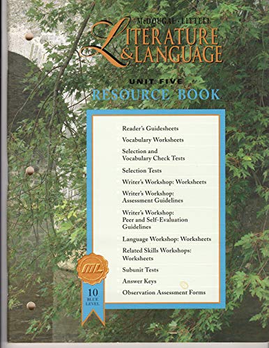 Stock image for McDougal Littell Literature & Language Unit 5 Resource Book Grade 10 Blue Level for sale by Booksavers of MD