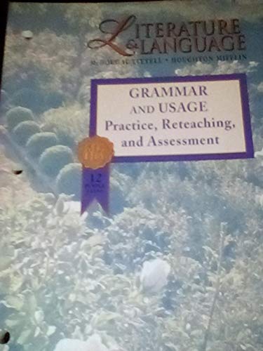9780812382907: Grammar and Usage Practice, Reteaching and Assessment McDougal Littell Houghton Mifflin Literature and Language grade 12 purple level