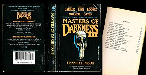 Beispielbild fr Masters of Darkness III zum Verkauf von Books From California