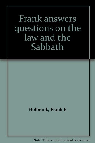 Imagen de archivo de Frank answers questions on the law and the Sabbath a la venta por Irish Booksellers