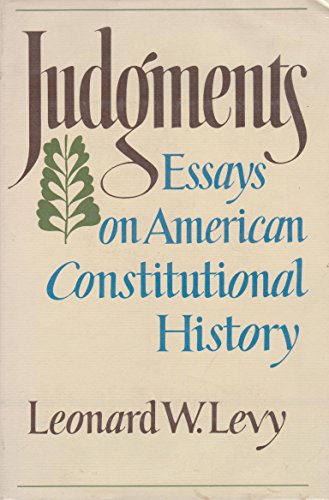 9780812902433: Judgments;: Essays on American constitutional history,