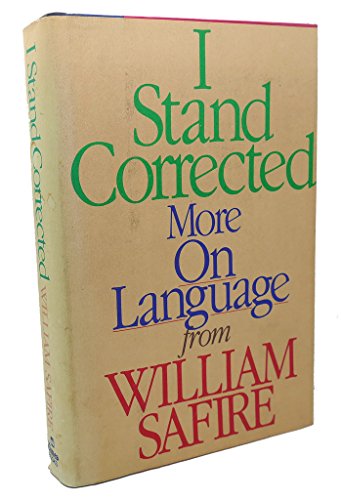 Imagen de archivo de I Stand Corrected : More on Language a la venta por Better World Books