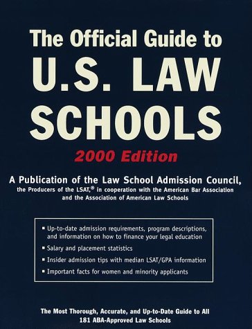 Stock image for The Official Guide to U.S. Law Schools: The Most Thorough, Accurate, and Up-to-Date Guide to All 181 ABA-Approved Law Schools for sale by SecondSale