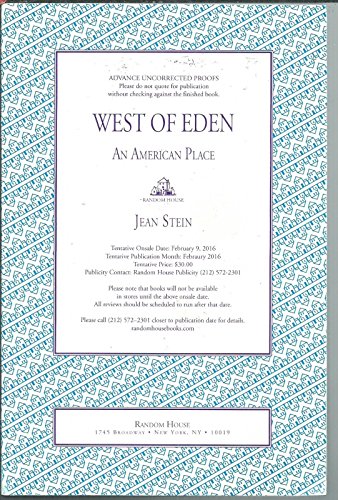 Beispielbild fr West of Eden: An American Place zum Verkauf von ThriftBooks-Atlanta