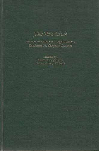 Beispielbild fr The Two Laws: Studies in Medieval Legal History Dedicated to Stephen Kuttner zum Verkauf von Second Story Books, ABAA